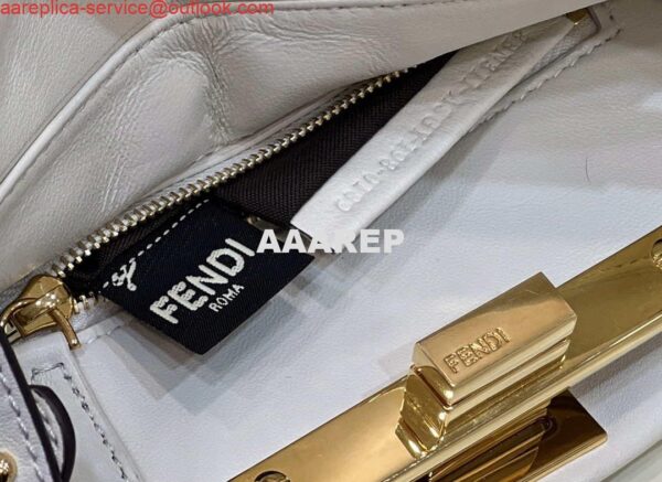 Replica Fendi 8BN335 Peekaboo ISeeU Small White leather bag 2113s 8