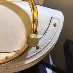 Replica Chloe Small Nile Minaudière in Smooth Calfskin White 2