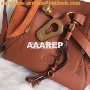 Replica Chloe Small Owen bucket bag in brown smooth & suede calfskin 2