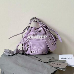 Replica Balenciaga Le Cagole XS Bucket Bag in Arena Lambskin 7024311 P