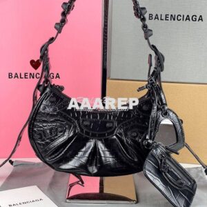 Replica Balenciaga Le Cagole XS S Shoulder Bag in All Black Supple Cro 2