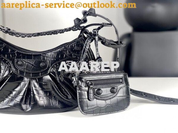 Replica Balenciaga Le Cagole XS S Shoulder Bag in All Black Supple Cro 3