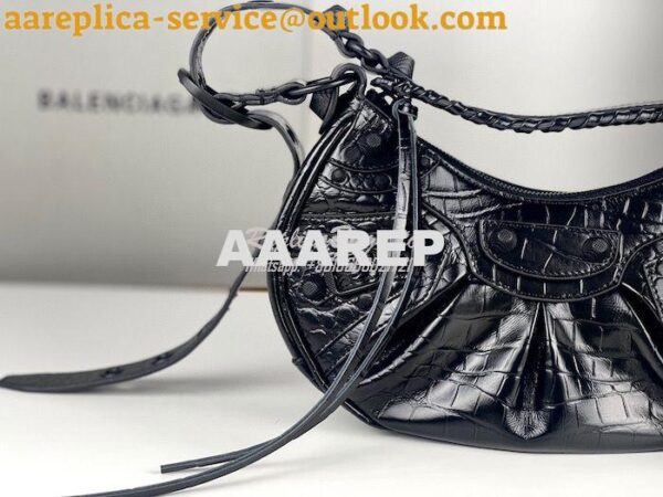 Replica Balenciaga Le Cagole XS S Shoulder Bag in All Black Supple Cro 4