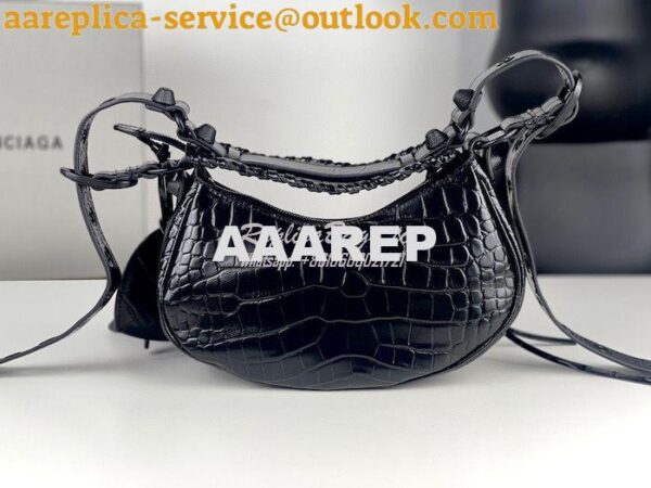 Replica Balenciaga Le Cagole XS S Shoulder Bag in All Black Supple Cro 5