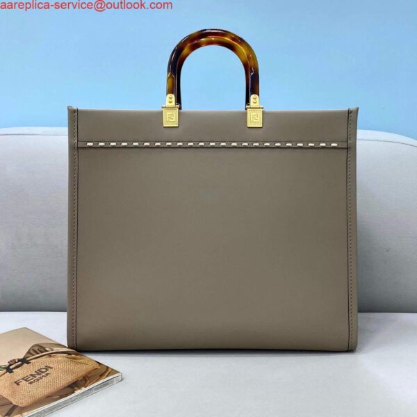 Replica Fendi 8BH386 Sunshine Medium Fendi Tote Bag 8518 Gray 3