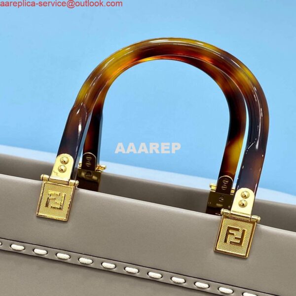 Replica Fendi 8BH386 Sunshine Medium Fendi Tote Bag 8518 Gray 7