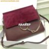 Replica Chloe Faye Shoulder Bag Smooth n Suede Calfskin Red