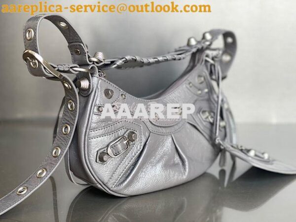 Replica Balenciaga Le Cagole XS S Shoulder Bag in Lambskin Grey 671307 5