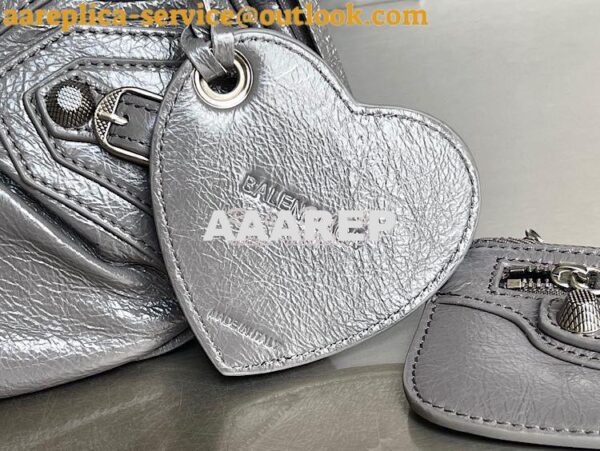 Replica Balenciaga Le Cagole XS S Shoulder Bag in Lambskin Grey 671307 7