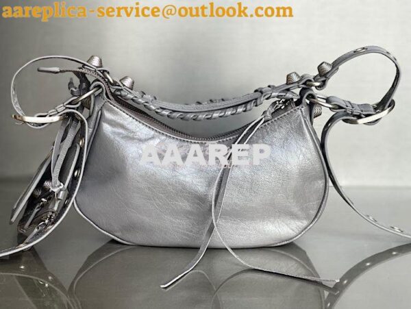 Replica Balenciaga Le Cagole XS S Shoulder Bag in Lambskin Grey 671307 8