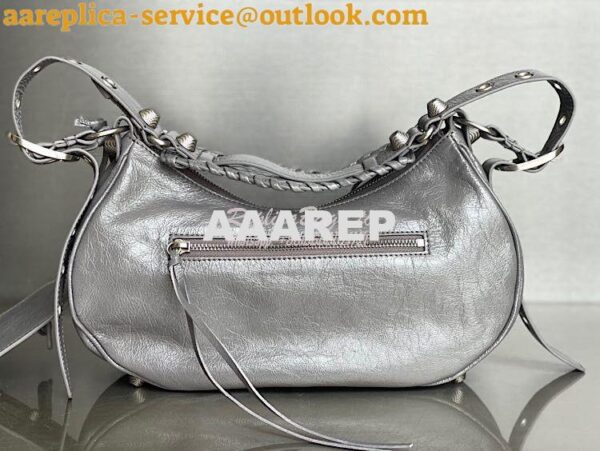 Replica Balenciaga Le Cagole XS S Shoulder Bag in Lambskin Grey 671307 15