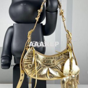 Replica Balenciaga Le Cagole XS S Shoulder Bag in Lambskin Metallic Go 2