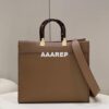 Replica Fendi 8BH386 Sunshine Medium FF White Glazed Fabric Shopper