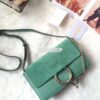 Replica Chloe Faye Small shoulder bag in Suede and Smooth Calfskin Nav 2