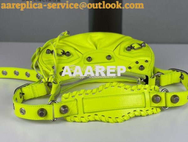 Replica Balenciaga Le Cagole XS S Shoulder Bag in Lambskin Neon Yellow 24