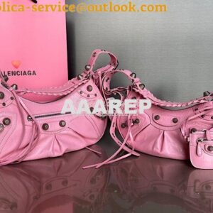 Replica Balenciaga Le Cagole XS S Shoulder Bag in Lambskin Pink 671307