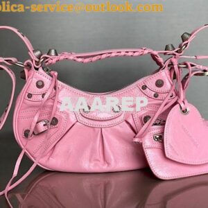 Replica Balenciaga Le Cagole XS S Shoulder Bag in Lambskin Pink 671307 2