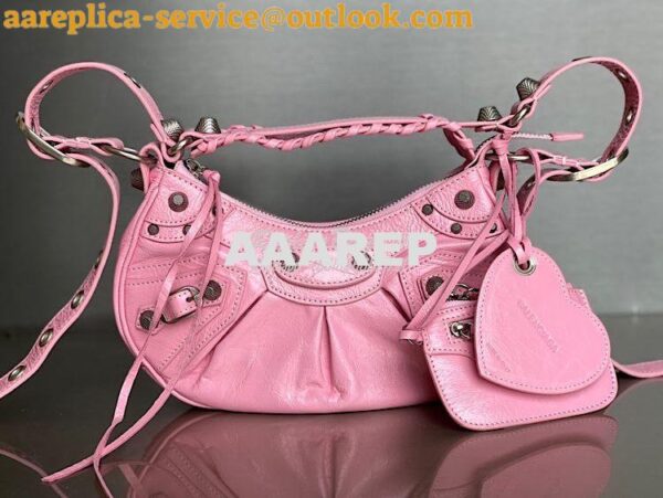 Replica Balenciaga Le Cagole XS S Shoulder Bag in Lambskin Pink 671307 2