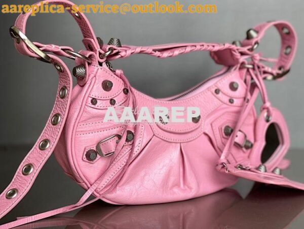 Replica Balenciaga Le Cagole XS S Shoulder Bag in Lambskin Pink 671307 3