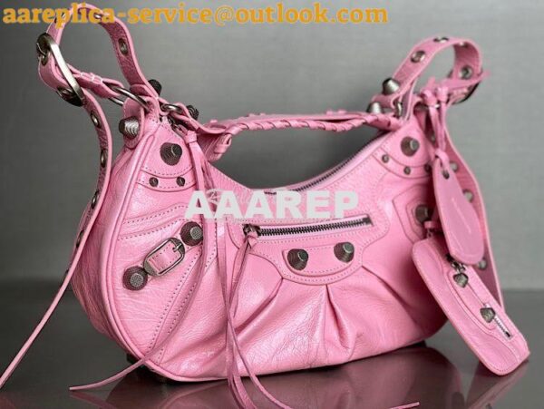 Replica Balenciaga Le Cagole XS S Shoulder Bag in Lambskin Pink 671307 11