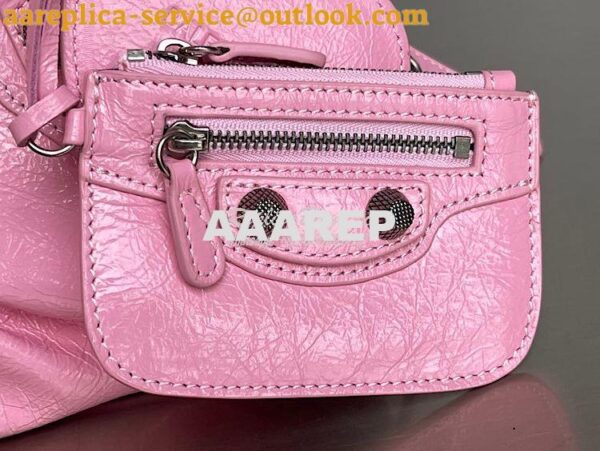 Replica Balenciaga Le Cagole XS S Shoulder Bag in Lambskin Pink 671307 13