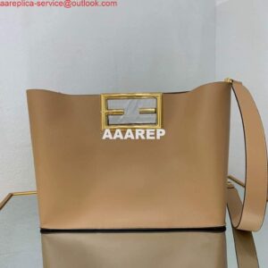 Replica Fendi 8BH391 Fendi way Medium Apricot Leather bag