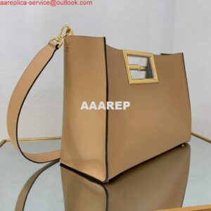 Replica Fendi 8BH391 Fendi way Medium Apricot Leather bag 2