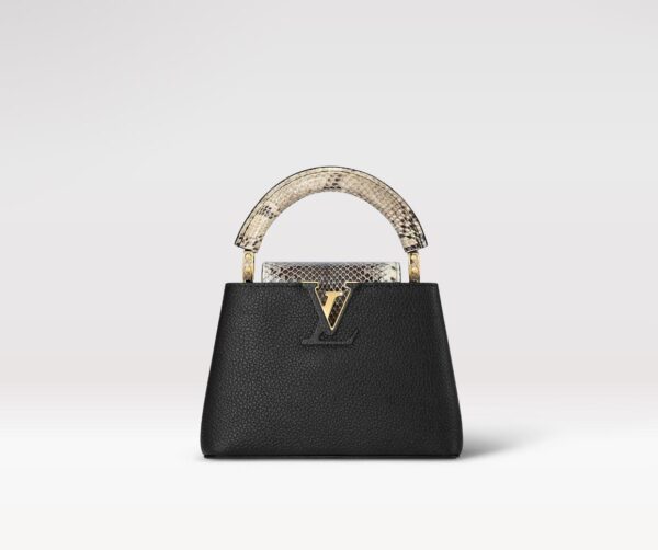 Replica Louis Vuitton Capucines Mini LV Bag Black N96467