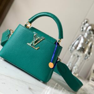 Replica Louis Vuitton Capucines Mini LV Bag Emerald Green M21164 2