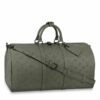 Replica Louis Vuitton Keepall Bandouliere 50 Monogram Shadow M44810 2