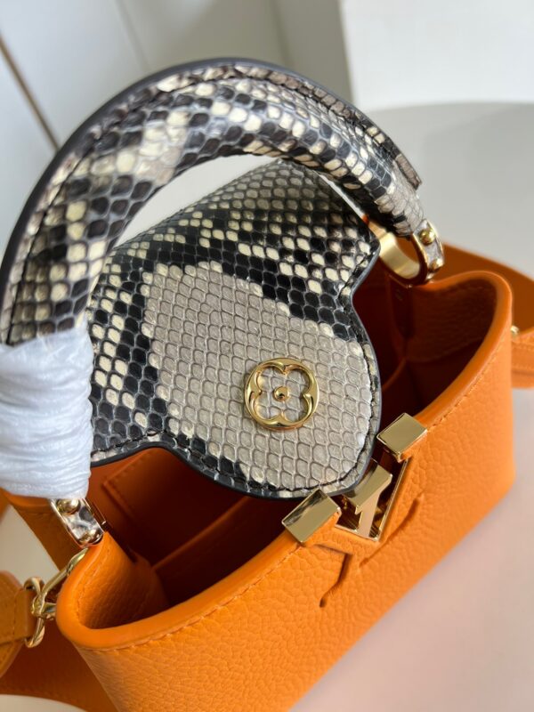 Replica Louis Vuitton Capucines Mini LV Bag Golden Yellow N81410 10