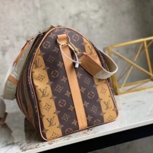 Replica Louis Vuitton Keepall Bandouliere 50 Monogram Stripes Eclipse M45967 2