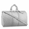 Replica Louis Vuitton Keepall Bandouliere 50 White Monogram M44643