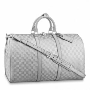 Replica Louis Vuitton Keepall Bandouliere 50B Bag Glitter Leather N58041