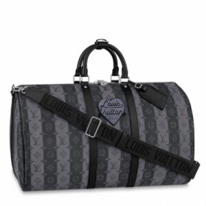 Replica Louis Vuitton Keepall Bandouliere 55 Monogram Stripes Eclipse M45966