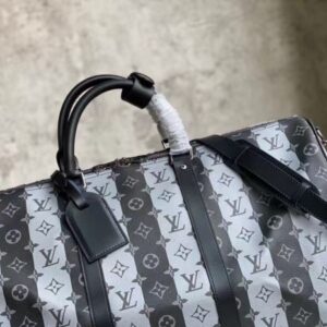 Replica Louis Vuitton Keepall Bandouliere 55 Monogram Stripes Eclipse M45966 2