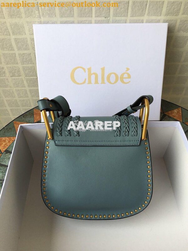 Replica Chloe Hudson Satchel Ash Blue Leather Cross Body Bag 4