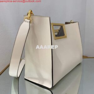 Replica Fendi 8BH391 Fendi way Medium White Leather bag