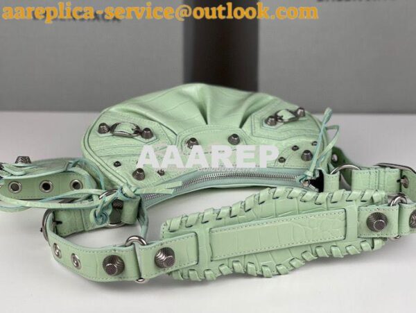 Replica Balenciaga Le Cagole XS S Shoulder Bag in Mint Supple Crocodil 8