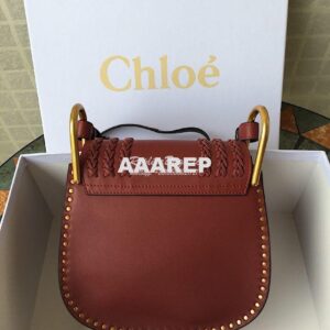 Replica Chloe Hudson Satchel Burgundy Leather Cross Body Bag 2