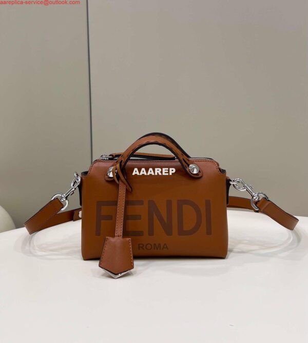 Replica Fendi 8BL145 By The Way Mini Brown leather small Boston bag 3