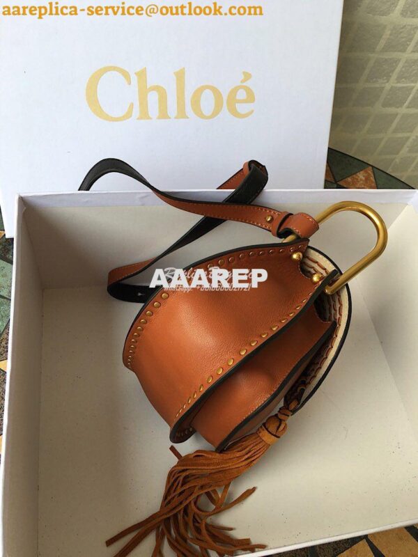 Replica Chloe Hudson Satchel Tan Leather Cross Body Bag 2