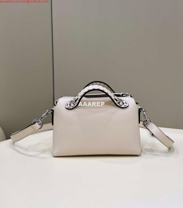 Replica Fendi 8BL145 By The Way Mini White leather small Boston bag 2