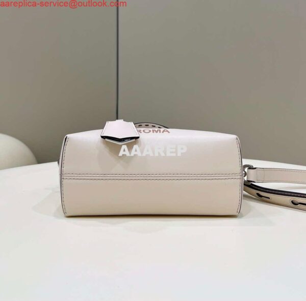 Replica Fendi 8BL145 By The Way Mini White leather small Boston bag 3