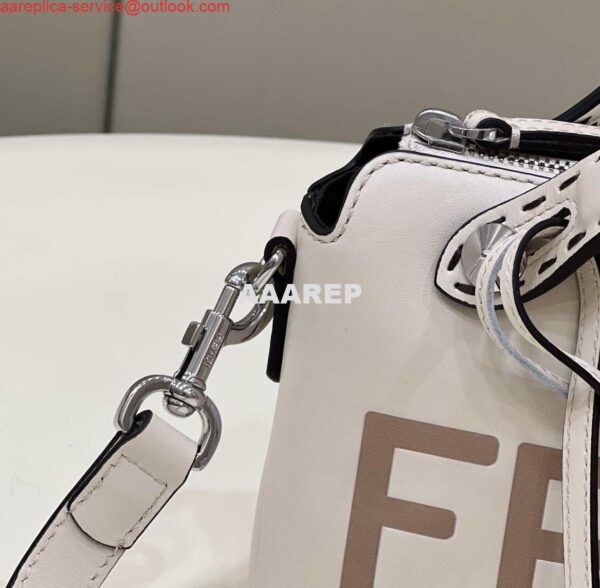 Replica Fendi 8BL145 By The Way Mini White leather small Boston bag 5