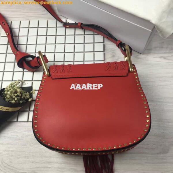 Replica Chloe Hudson Shoulder Bag in Suede Calfskin Red 6