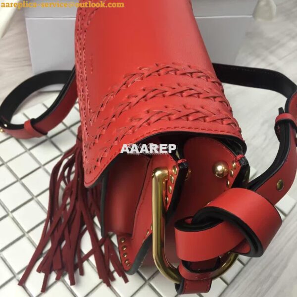 Replica Chloe Hudson Shoulder Bag in Suede Calfskin Red 9