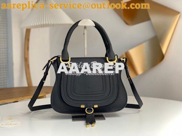 Replica Chloe Marcie Medium Satchel Bag Black