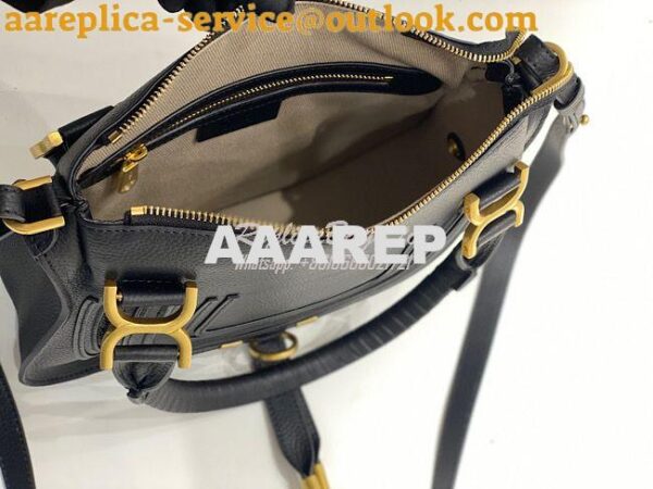 Replica Chloe Marcie Medium Satchel Bag Black 8