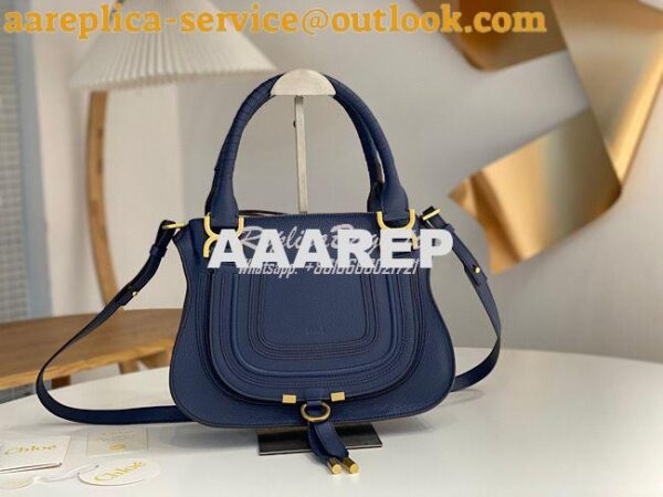 Replica Chloe Marcie Medium Satchel Bag Blue